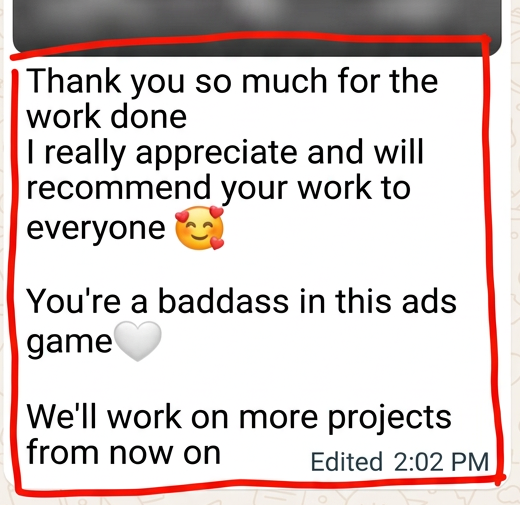 Highlighted client testimonial: Client recommendation after project delivery